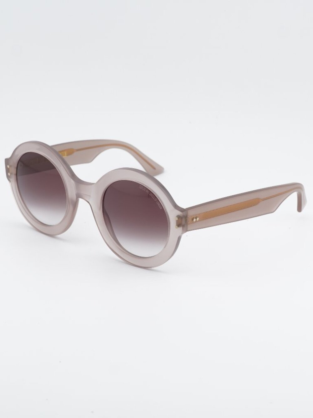 Cutler and Gross CGSN1377 004 Sunglasses Prawn Cocktail Round Frame,Beige Lenses